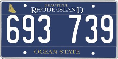 RI license plate 693739