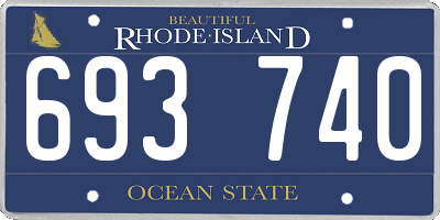 RI license plate 693740