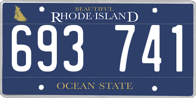 RI license plate 693741