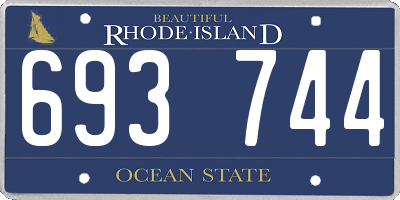 RI license plate 693744