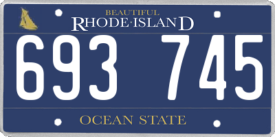 RI license plate 693745