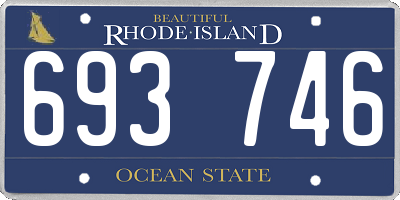 RI license plate 693746