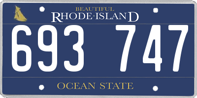 RI license plate 693747