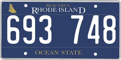 RI license plate 693748
