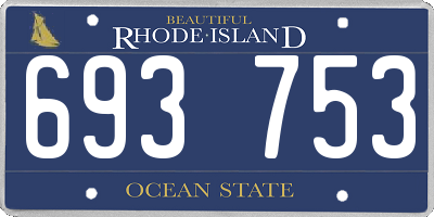 RI license plate 693753