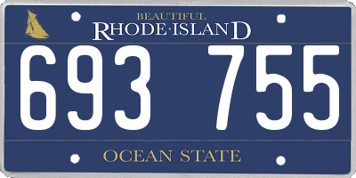 RI license plate 693755