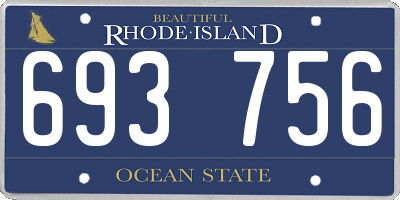 RI license plate 693756