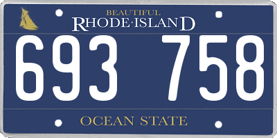 RI license plate 693758