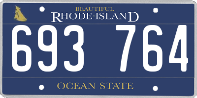 RI license plate 693764