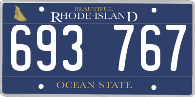 RI license plate 693767