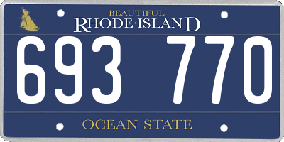 RI license plate 693770