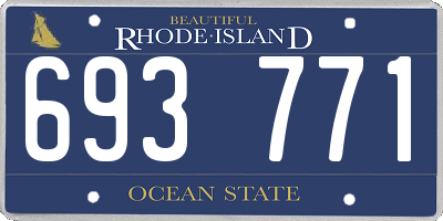 RI license plate 693771