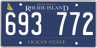 RI license plate 693772
