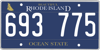 RI license plate 693775