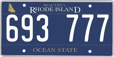 RI license plate 693777