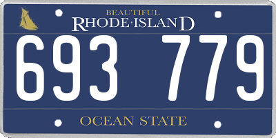 RI license plate 693779