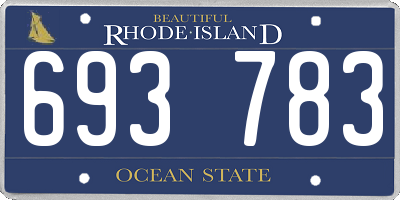 RI license plate 693783