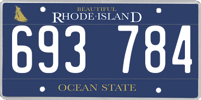 RI license plate 693784