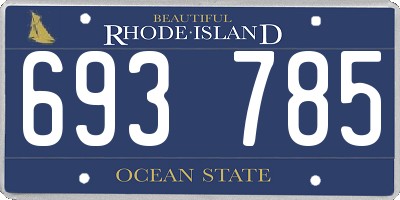 RI license plate 693785