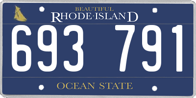 RI license plate 693791