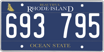 RI license plate 693795