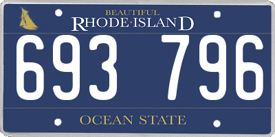 RI license plate 693796