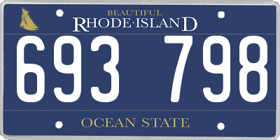 RI license plate 693798