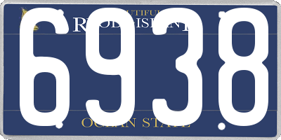 RI license plate 6938