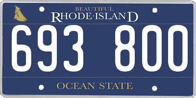 RI license plate 693800