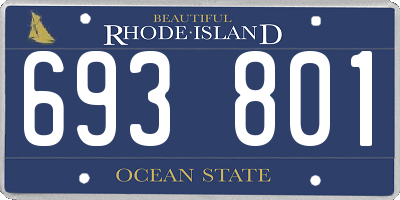 RI license plate 693801