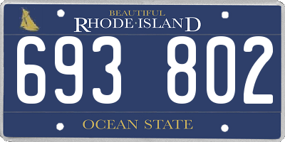 RI license plate 693802