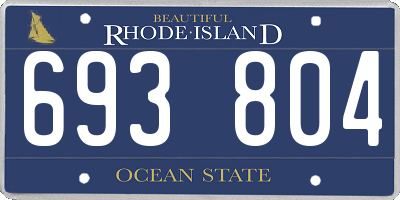 RI license plate 693804