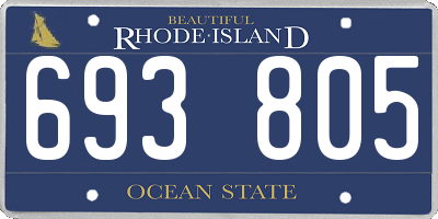 RI license plate 693805