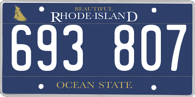 RI license plate 693807