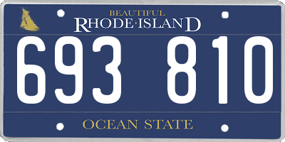 RI license plate 693810