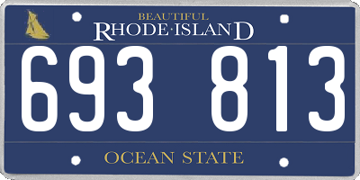 RI license plate 693813