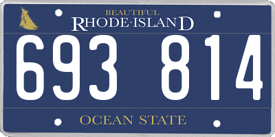RI license plate 693814