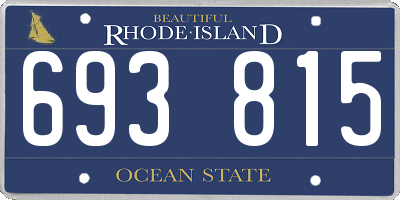RI license plate 693815