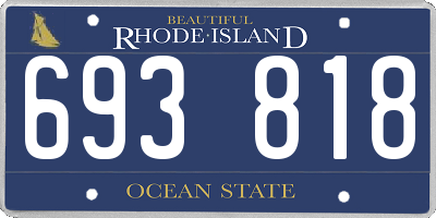 RI license plate 693818
