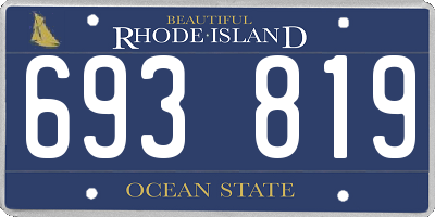 RI license plate 693819