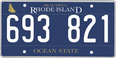 RI license plate 693821
