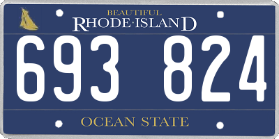 RI license plate 693824