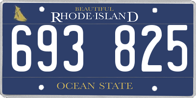 RI license plate 693825
