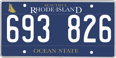 RI license plate 693826