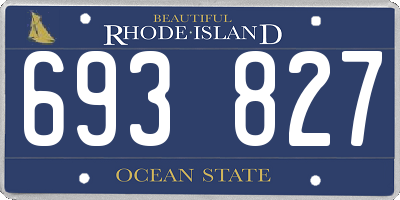 RI license plate 693827