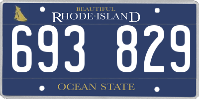 RI license plate 693829