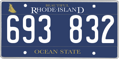 RI license plate 693832