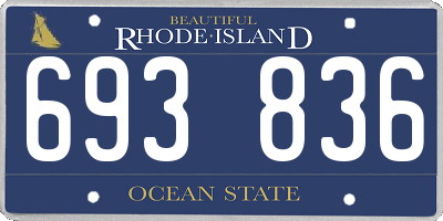 RI license plate 693836