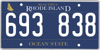RI license plate 693838