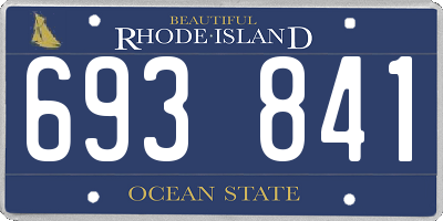 RI license plate 693841